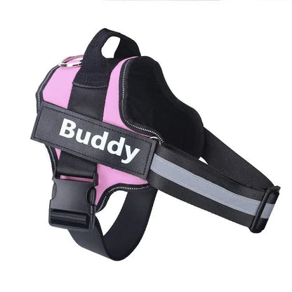 Adjustable Reflective Dog Harness Custom with Vest ID Patch