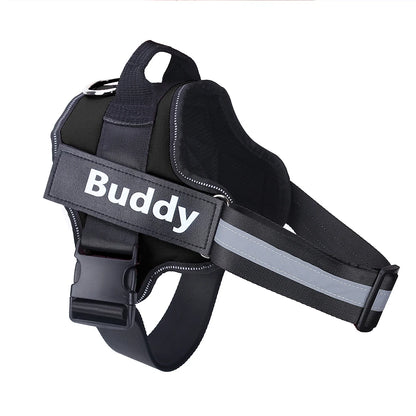 Adjustable Reflective Dog Harness Custom with Vest ID Patch
