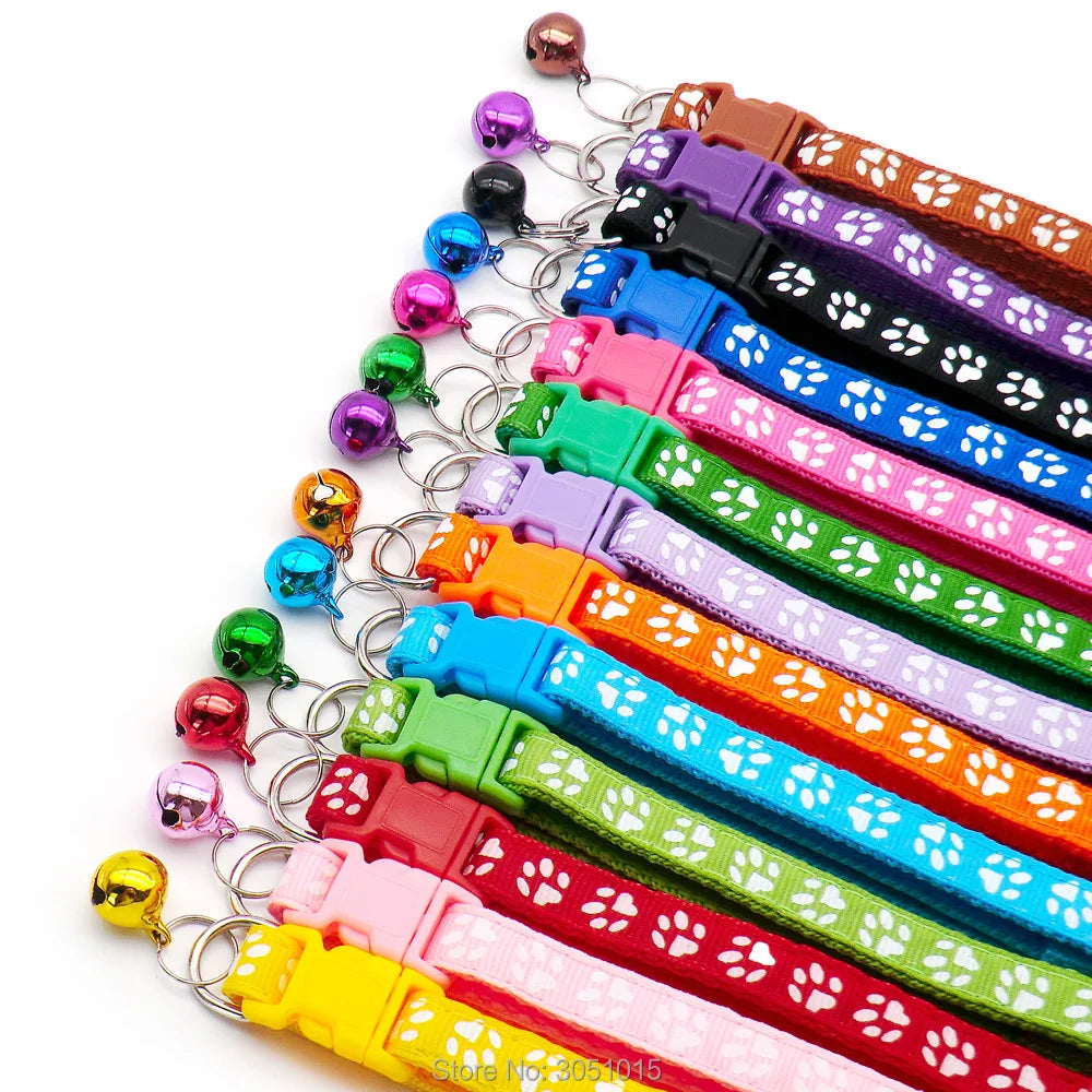 100 Dog/Cat Wholesale Cute Bell Paw Collars