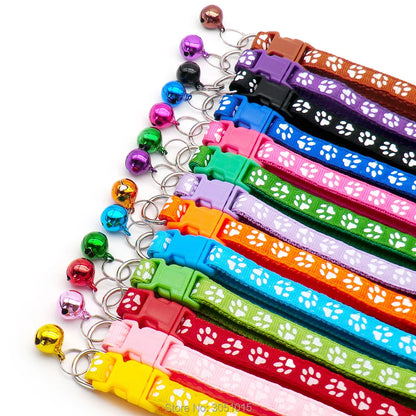 100 Dog/Cat Wholesale Cute Bell Paw Collars