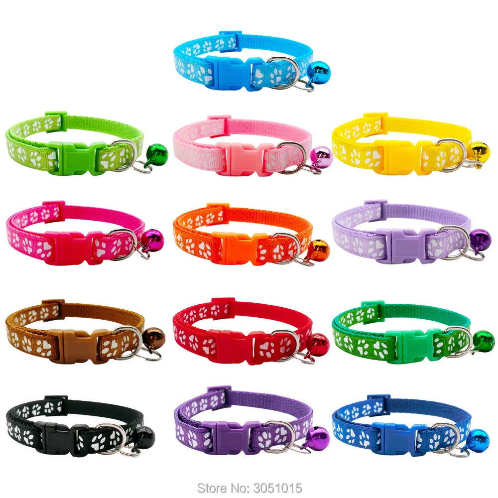100 Dog/Cat Wholesale Cute Bell Paw Collars