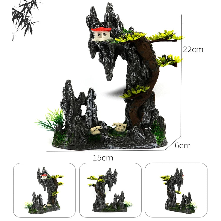 Aquarium Rockery Stone Aquatic Fish Tank Landscaping
