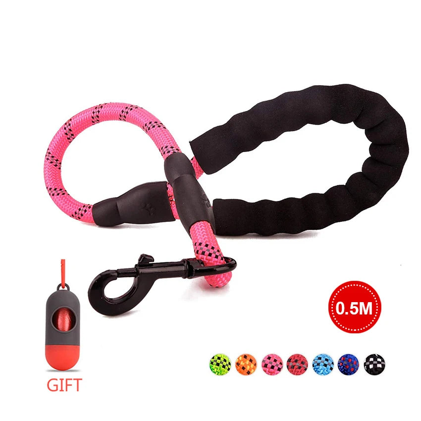 Reflective Heavy Duty Dog Leash with Padded Handle Durable Nylon Rope Leashes