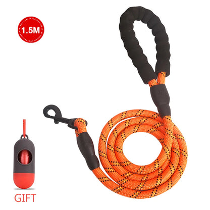 Reflective Heavy Duty Dog Leash with Padded Handle Durable Nylon Rope Leashes