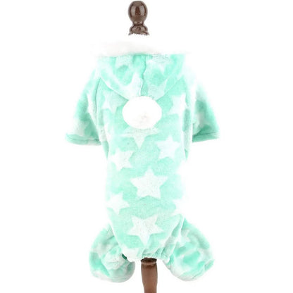 Dog Sweater Onesies, Pajamas Fleece Jumpsuit for Cats Fall Winer Dog Pjs Cute Puppy Clothes 4 Legs Pet Sweater Outfits