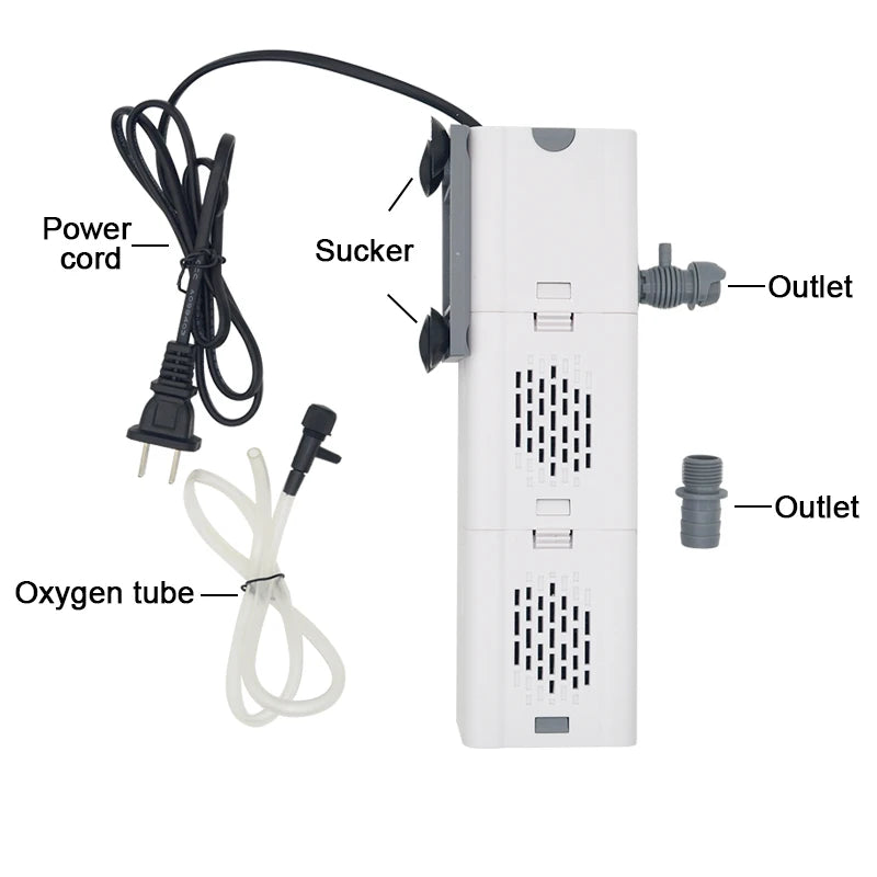 Submersible Silent Air Oxygen Aerator Filter Pump Internal Water Pump