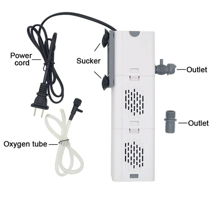 Submersible Silent Air Oxygen Aerator Filter Pump Internal Water Pump