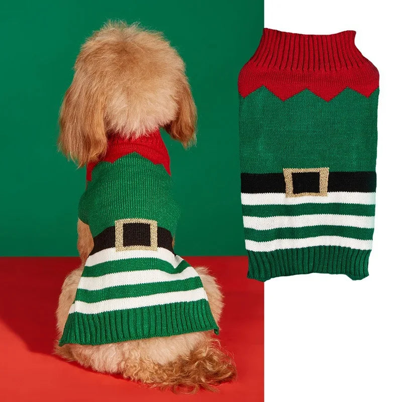 Christmas Pet Sweater for Dogs Cats, Gingerbread Man, Snowflake, Antler Hoodie