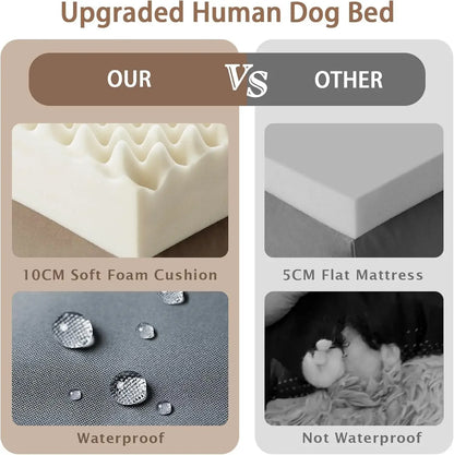 Human Dog Bed, Washable, Giant People Dog Bed Large Oversize Dog Bed