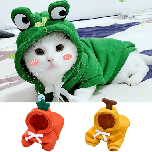 Winter Hoodie Sweater for Cats/Dog Pullover Sweatshirt Pets Clothing Costume