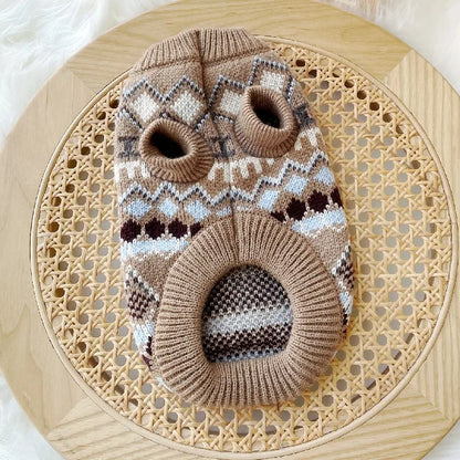 Dog Turtleneck Knitted Sweaters for Small Medium Dogs