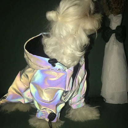 Flashing Pet Hoodie  Windbreaker For Dogs Small-Large Dogs Jacket