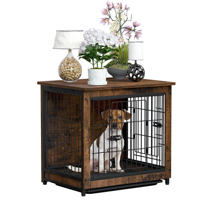 Spacious Pet Kennel End Table