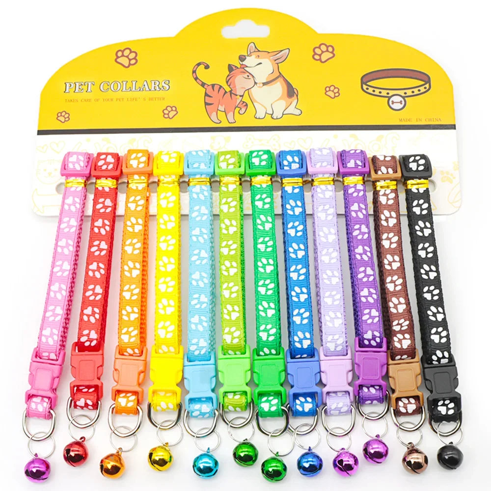 12Pcs Wholesale Mixed Color Anti-Lost Dog Collars
