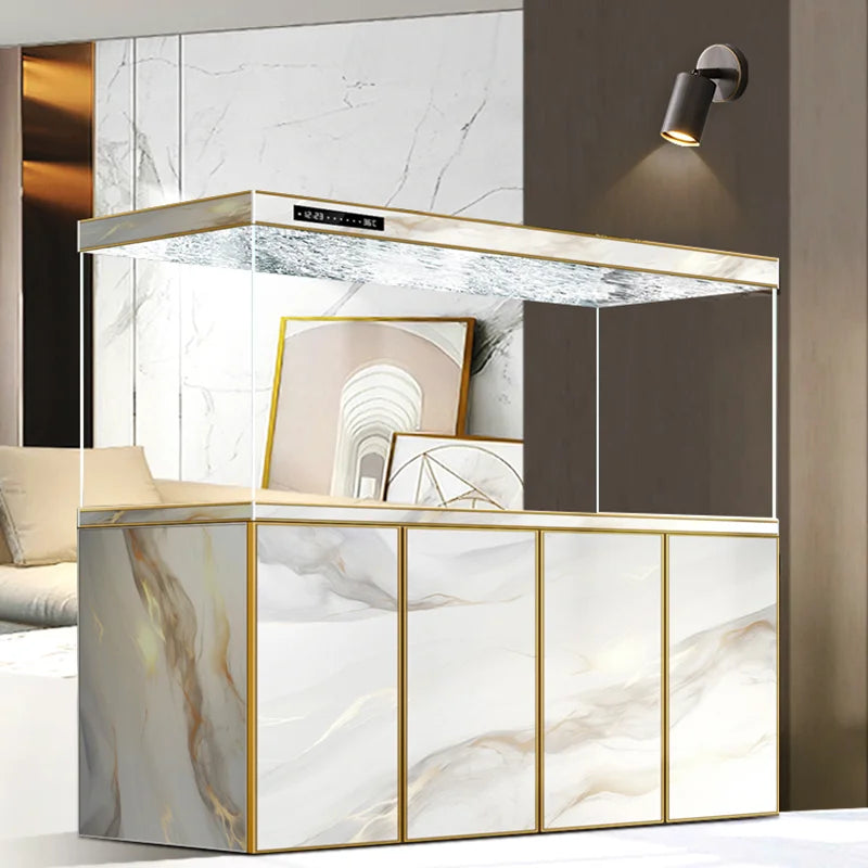 Modern Ornamental Floor Aquarium Luxury Living Room