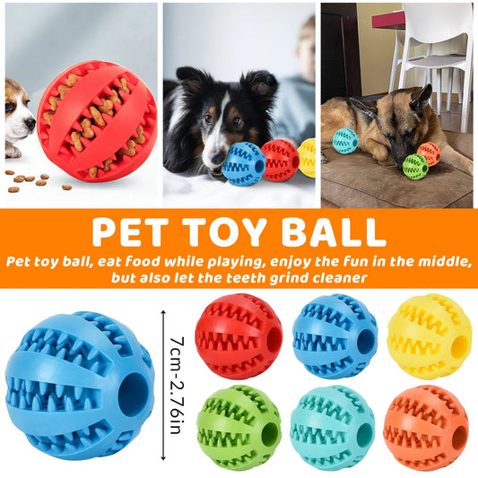 Elastic Rubber Teeth Cleaning, Teeth Grinding, Leakage Ball Dog Toy