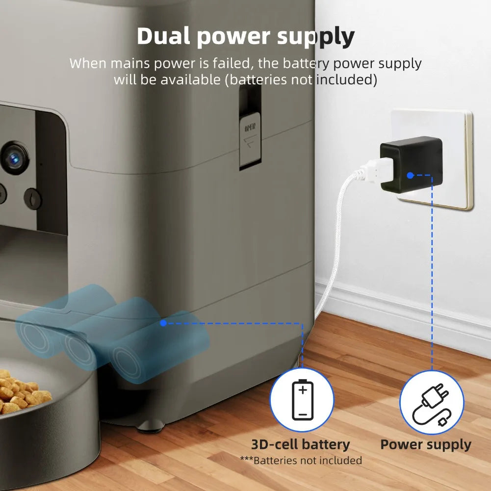 Automatic Cat Food Feeder with Camera, Video, WIFI, Remote Control