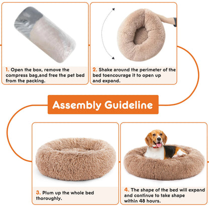 Washable Calming Bed Anti-Slip Dog Bed