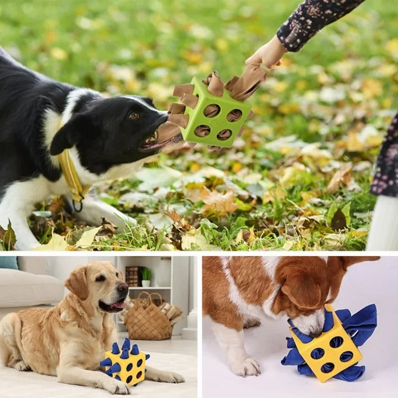 Dog Sniffing Rubik's Cube Toy, Teething, Bite-resistant, Interactive