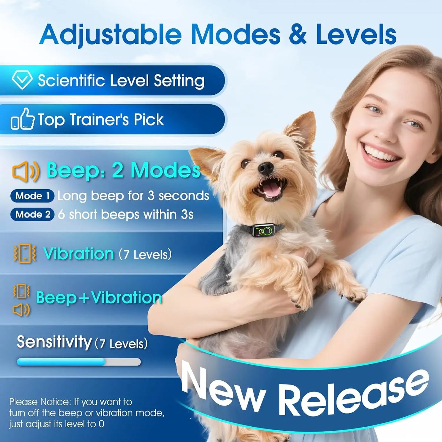 Small, Medium, Large Dog Smart Bark Collar,