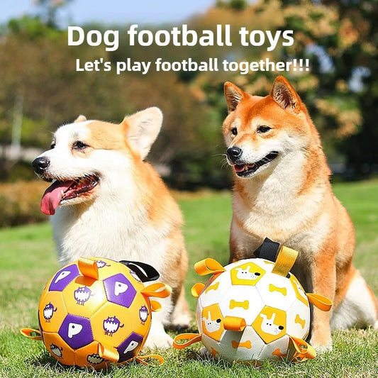 Dog chew toy that is durable and bite-resistant, inflatable football toy