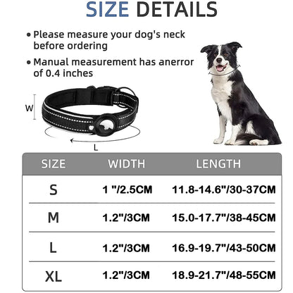 New Reflective Apple Airtag Pet Collar, Protective Waterproof Tracker