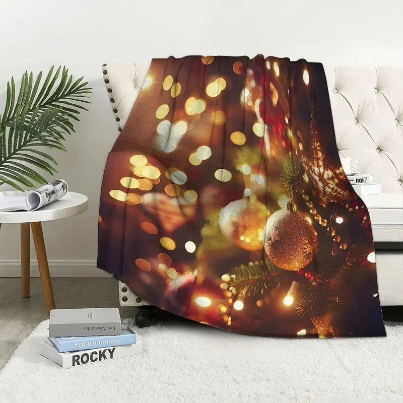 Christmas decoration blanket Throw Sofa blanket Bedspread bed fluffy soft blankets  Plaid Modern simple Merry Christmas winter