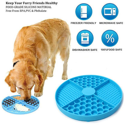 Silicone Licking Mat, Slow Feeder With Suction Cup