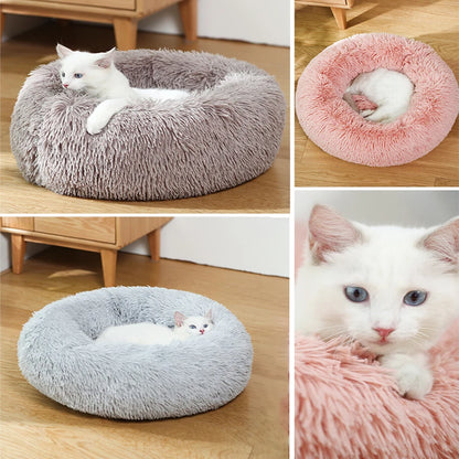 Donut Dog Bed Warm ,Soft, Calming Beds Washable