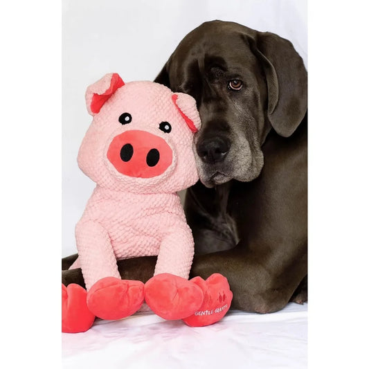 Plush Toy for Gentle Giants, Enrichment Toys Stuffy Without Squeakers - Pink