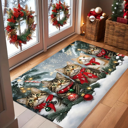 Festive Design Christmas Cat Doormat