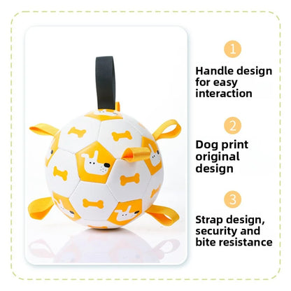 Dog chew toy that is durable and bite-resistant, inflatable football toy