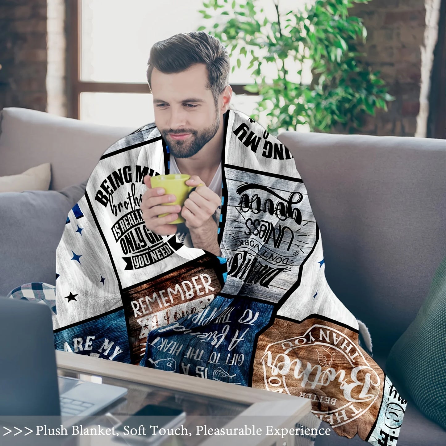 Versatile Throw Blanket for Brother - Perfect Gift for Birthdays, Father's Day & Christmas