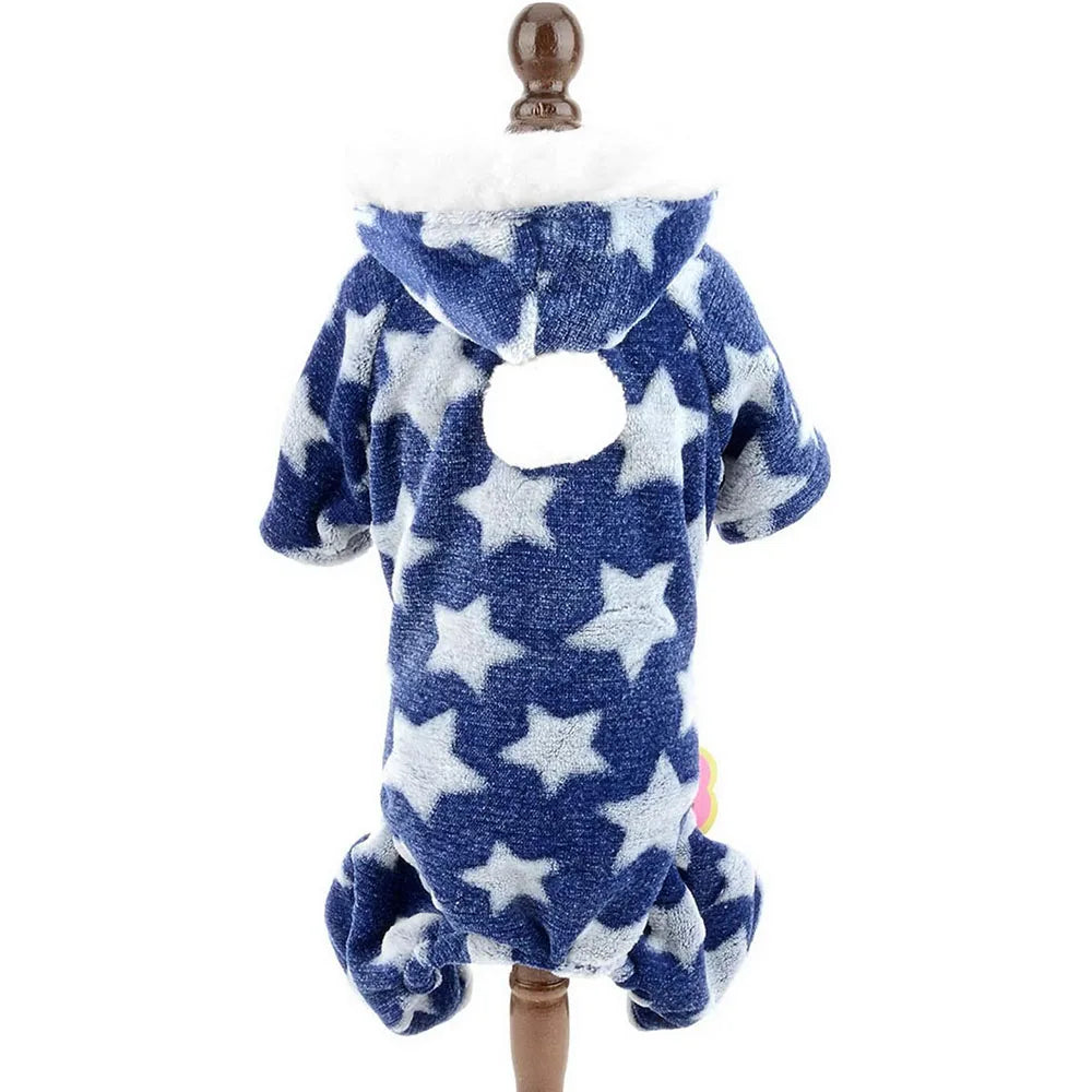 Dog Sweater Onesies, Pajamas Fleece Jumpsuit for Cats Fall Winer Dog Pjs Cute Puppy Clothes 4 Legs Pet Sweater Outfits