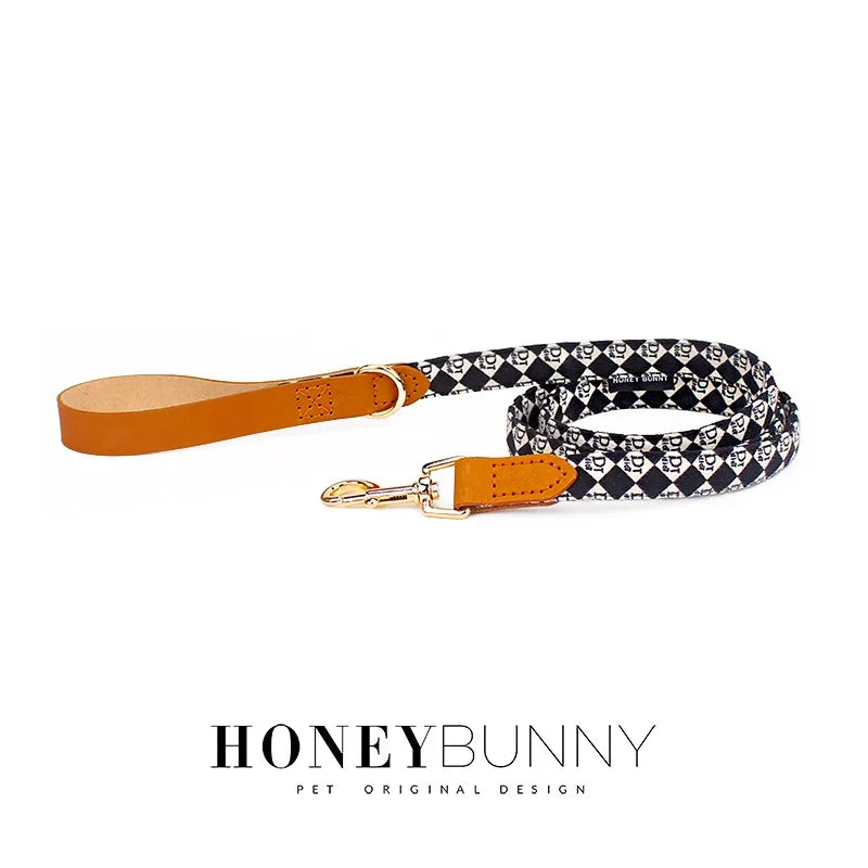 Fashion Bowknot Dog Collar Leash Set Pet Accessories, Adjustable