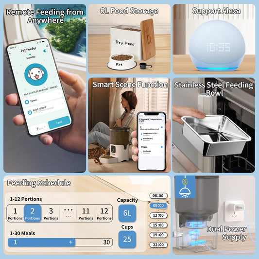 WiFi APP Control Automatic Feeders for Remote Feeding