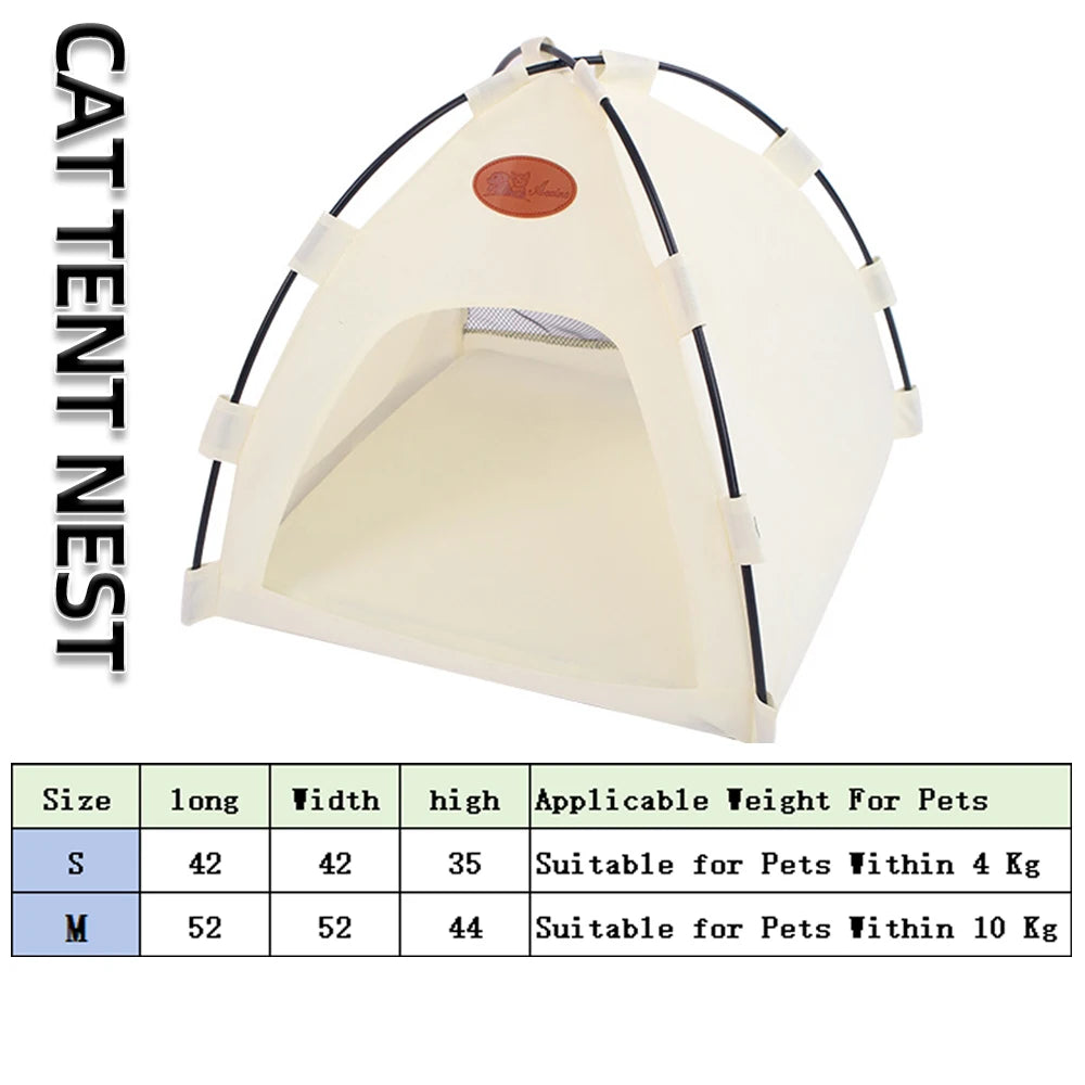 Foldable Pet Tent with Warm Cushions