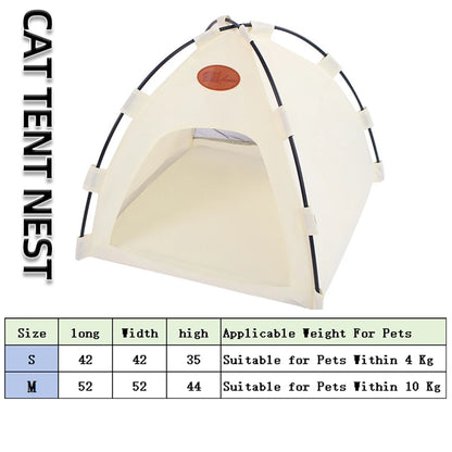 Foldable Pet Tent with Warm Cushions