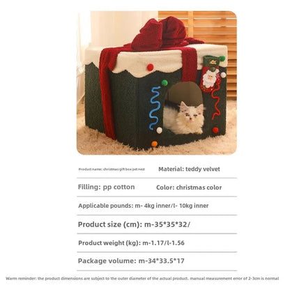 Cat's Christmas Design Nest, Warm Large Space