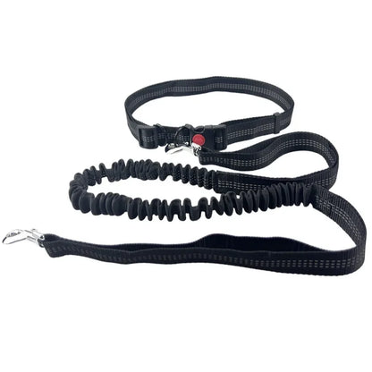 Hand Free Dog Leash Adjustable Waist Belt Chest Strap Traction Rope