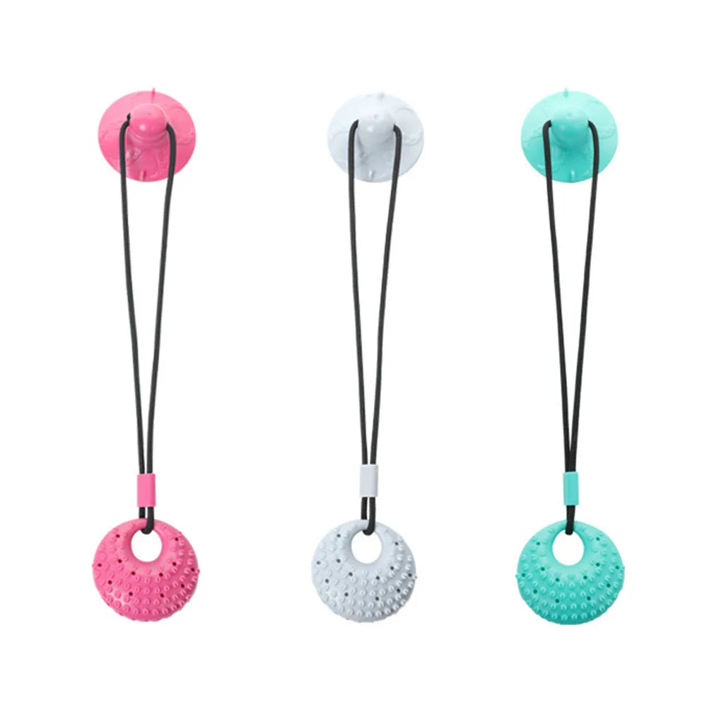 Interactive Suction Cup Dog Chew Toy, Rope, Tug War Ball, Teeth Cleaning and Food Dispensing