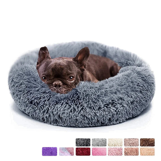 Donut Dog Bed Warm ,Soft, Calming Beds Washable