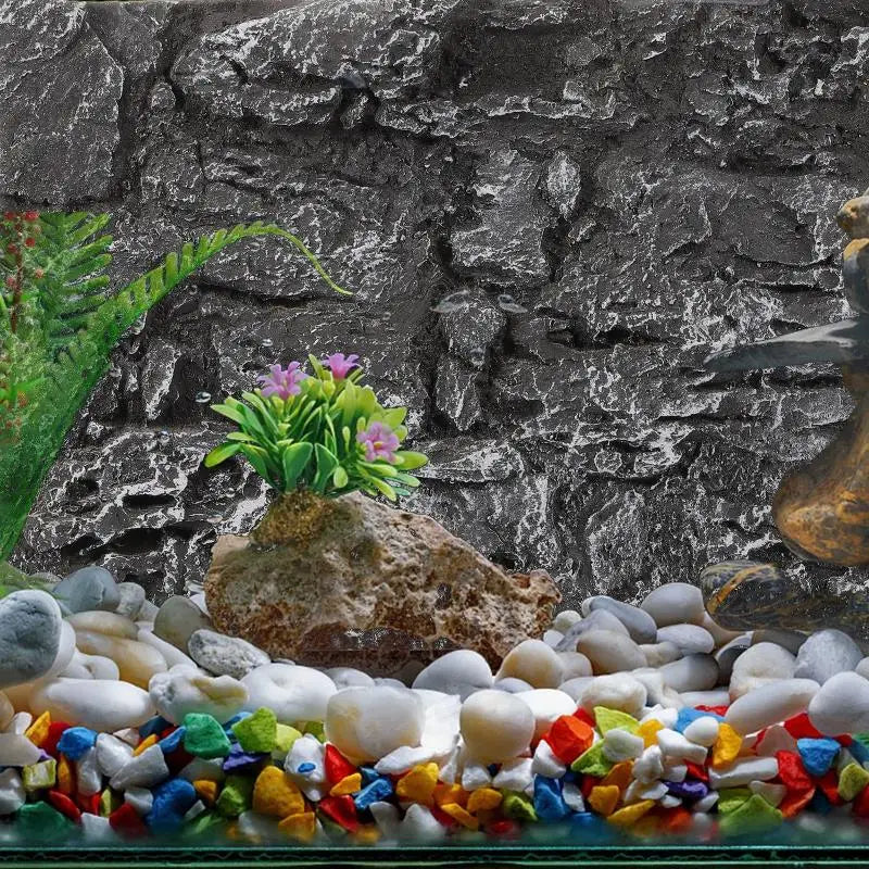 Rock Aquarium Reptile Tank Boards Glass Rocks Stone Landscape