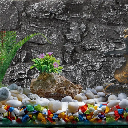 Rock Aquarium Reptile Tank Boards Glass Rocks Stone Landscape