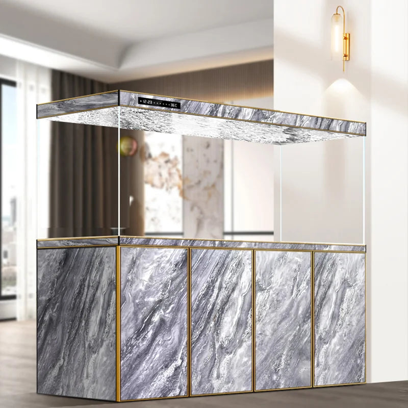 Modern Ornamental Floor Aquarium Luxury Living Room