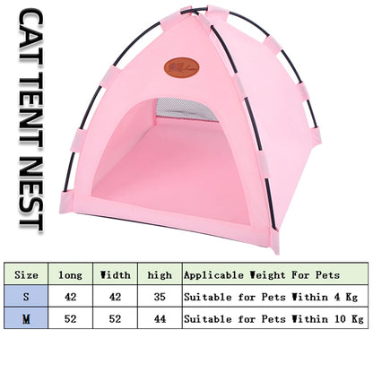 Foldable Pet Tent with Warm Cushions