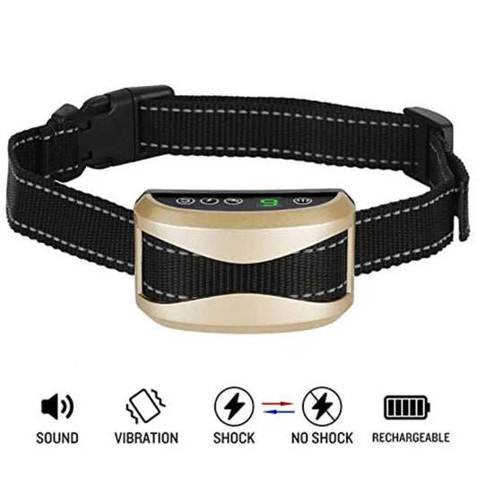 Anti Bark Dog Training Collar with Vibration Beep, Rechargeable, Waterproof for Small Medium Large Dog
