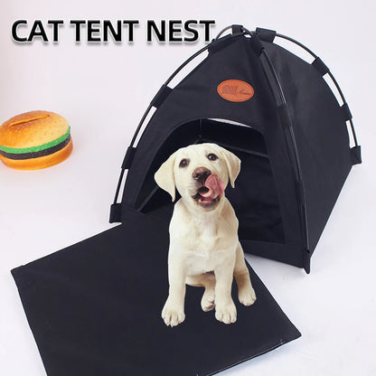 Foldable Pet Tent with Warm Cushions