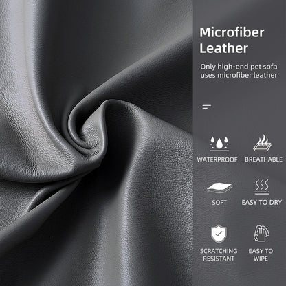 XL Elevated Dog Bed Sofa Microfiber Leather Cover with Removable Cushion