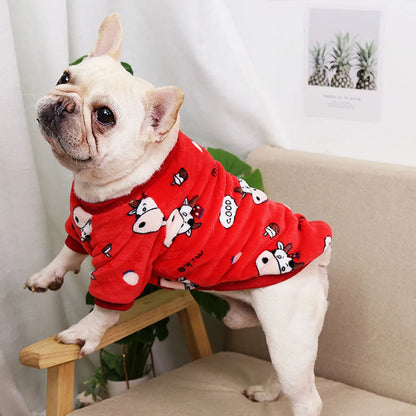 Cute Print Puppy Warm Clothing, Hoodie, Winter Pajamas